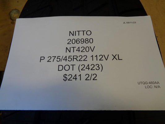 NITTO NT420V P 275 45 22 112V XL TIRE 206980 BQ4