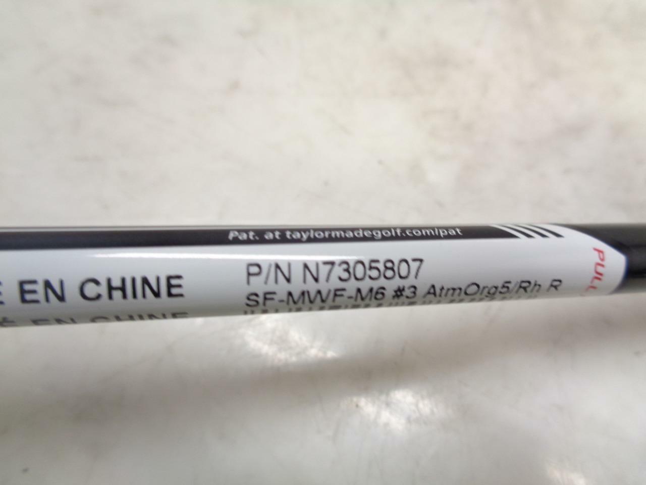 NEW TaylorMade M6 FAIRWAY DW-JJI05 W/ ATMOS 5R-FLEX SHAFT HIGH-MID TRAJECTORY SR