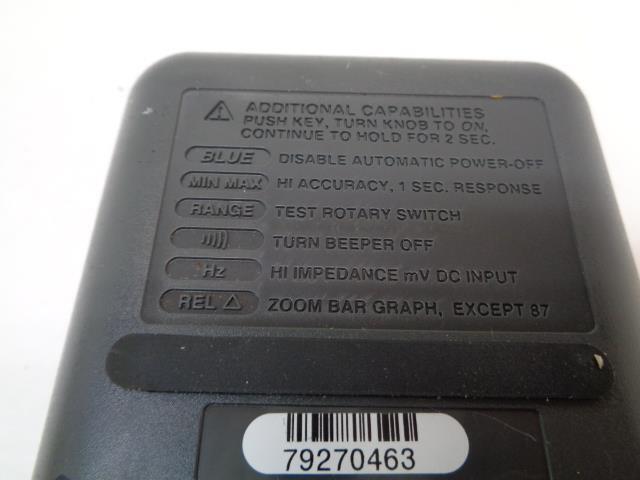 USED FLUKE 87 III TRUE RMS MULTIMETER 1000V-AC TEST EQUIPMENT R6