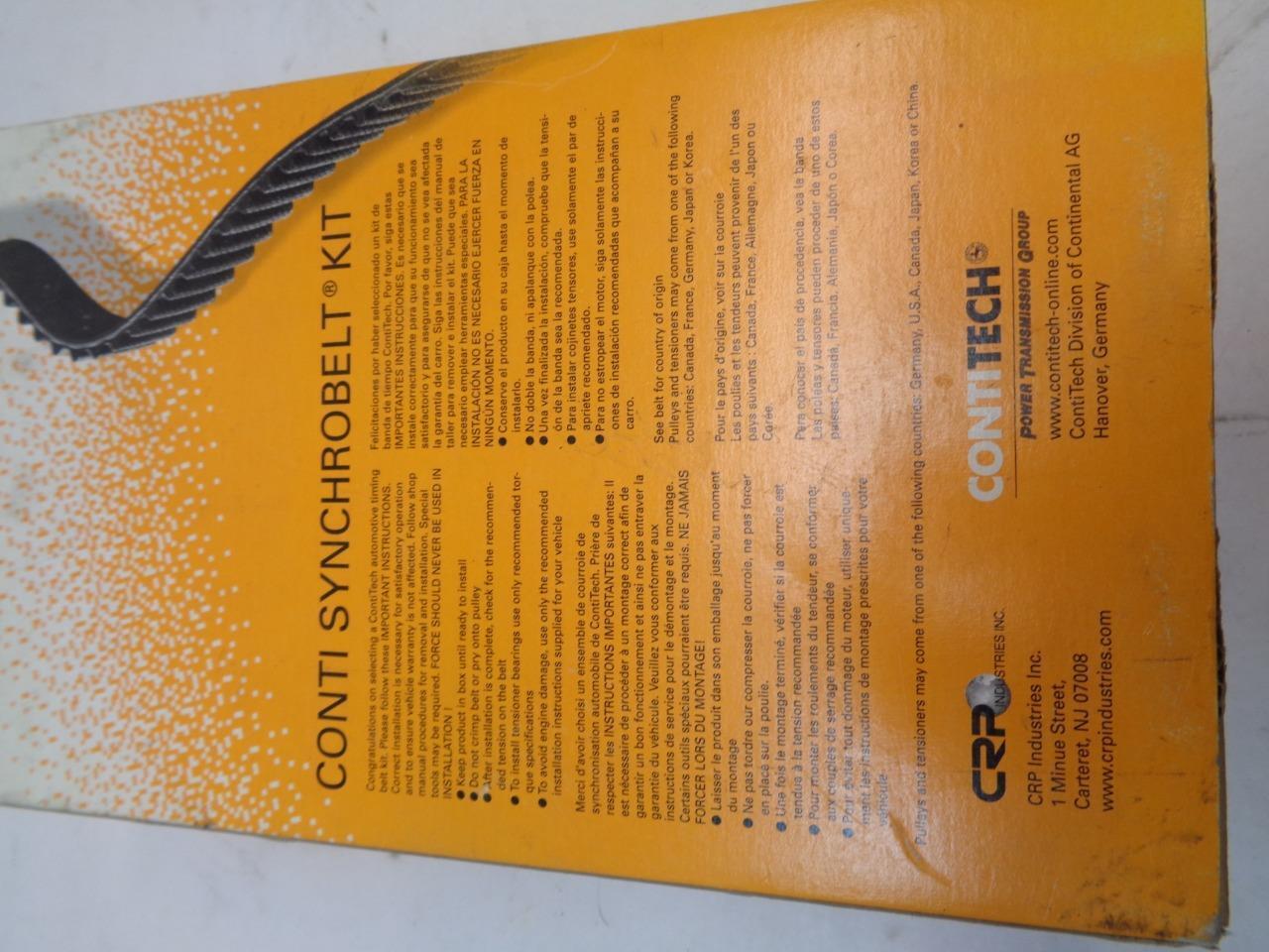 1 NEW CONTINENTAL TB281K1 TIMING BELT KIT R15T3