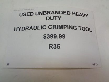 USED UNBRANDED HEAVY DUTY HYDRAULIC CRIMPING TOOL R35