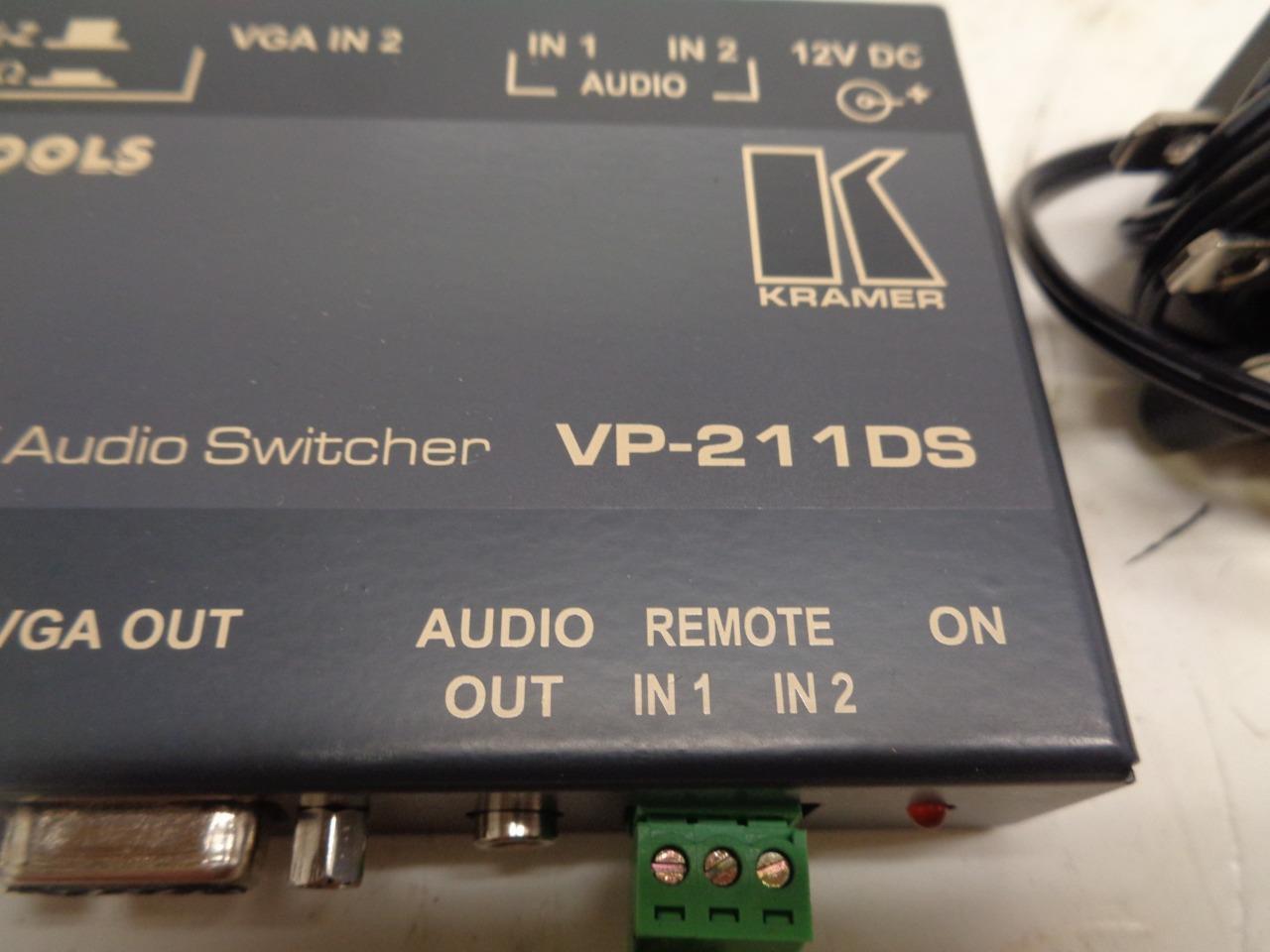 NEW KRAMER TOOLS VP-211DS AUTOMATIC VGA/AUDIO SWITCHER W/ POWER ADAPTER R17