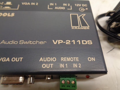 NEW KRAMER TOOLS VP-211DS AUTOMATIC VGA/AUDIO SWITCHER W/ POWER ADAPTER R17