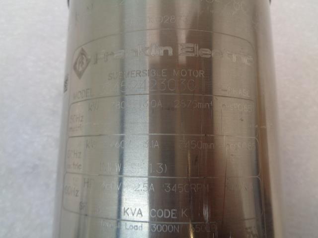 FRANKLIN ELECTRIC SUPER STAINLESS POLLUTION RECOVERY MOTOR 4" 2345242303 J2