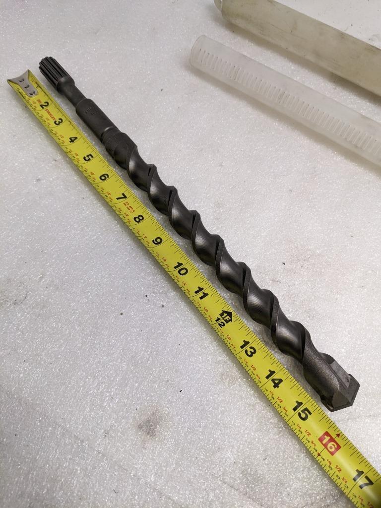 UNBRANDED DRILL BIT 1" X 15-3/4" 12-SPLINE SHANK CARBIDE TIP NEW R22T2