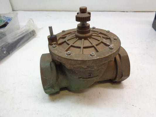 NEW HUNTER VALVE IBV301GFS 3 INCH BRASS GLOBE VALVE W/ FILTER SENTRY R32