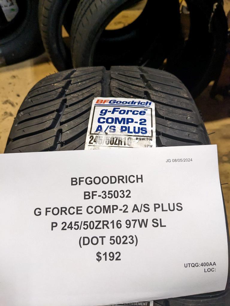 BFGOODRICH G FORCE SPORT COMP 2 A/S PLUS P 245 50 16 97W SL TIRE 35032 CQ3
