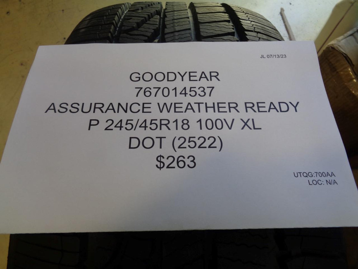 GOODYEAR ASSURANCE WEATHER READY P 245 45 18 100V XL TIRE 767014537 BQ3