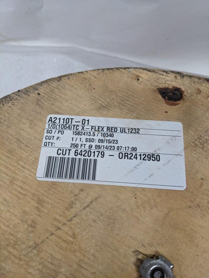 COBRA WIRE & CABLE X-FLEX A2110T-01-250 MARINE BATTERY CABLE RED 250 FT NEW H2