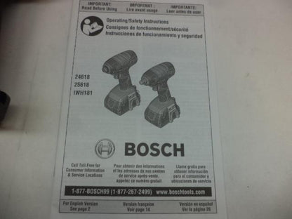 NEW BOSCH 18V 4-TOOL COMBO KIT CLPK420-181 SR
