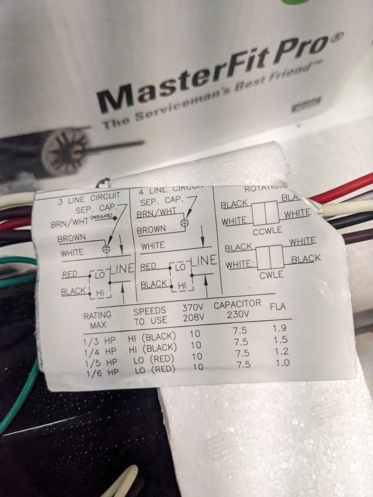 CENTURY FE6001F MASTERFIT PRO CONDENSER FAN MOTOR WITH CAPACITOR NEW R30