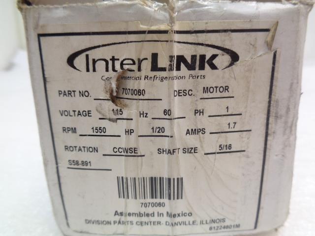 HEATCRAFT REFRIGERATION 7070060 115V 1.7A 1/20HP 1550RPM CCW MOTOR NEW R5