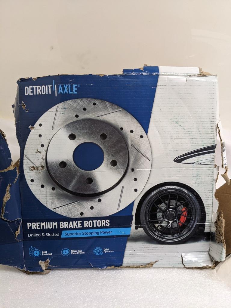 DETROIT AXLE FRONT DRILLED SLOTTED ROTORS (PAIR) 5X115 13X2.5" NEW R6