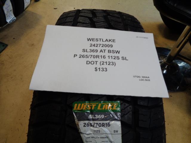 WESTLAKE SL369 AT BSW P 265 70 16 112S SL TIRE 24272009 BQ4