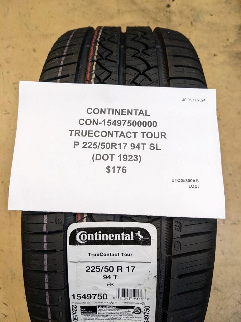 CONTINENTAL TRUECONTACT TOUR P 225 50 17 94T SL TIRE 15497500000 CQ3