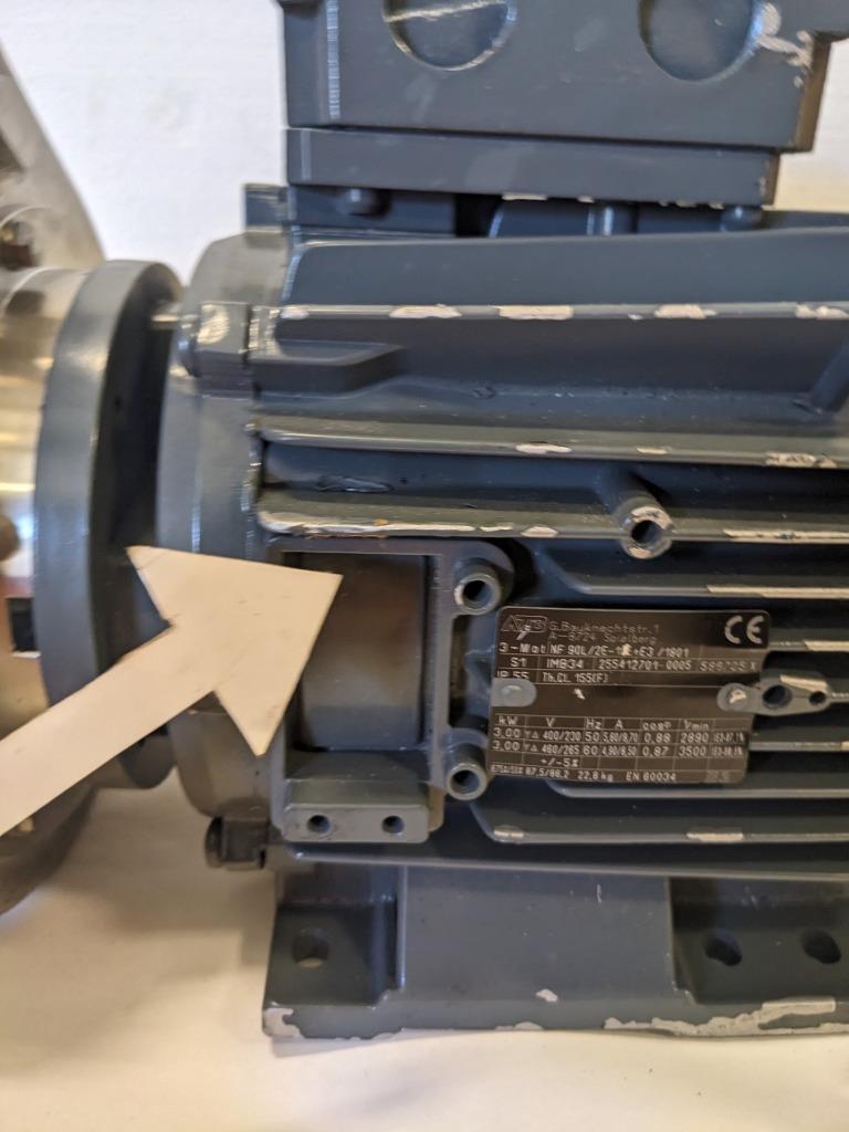 ATB MOTORS GEAR MOTOR 3 PHASE 2/4 POLE 460/266V .33/.57A AC 3 PH-MTR BSRG4