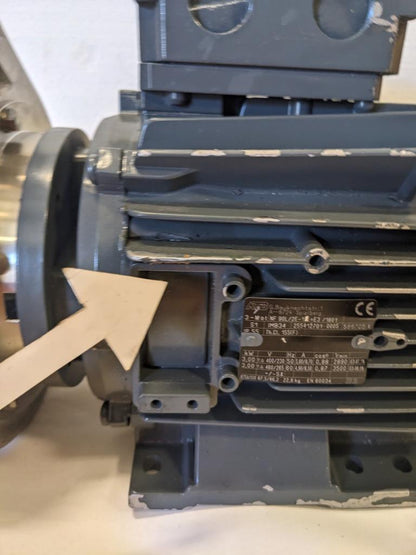 ATB MOTORS GEAR MOTOR 3 PHASE 2/4 POLE 460/266V .33/.57A AC 3 PH-MTR BSRG4