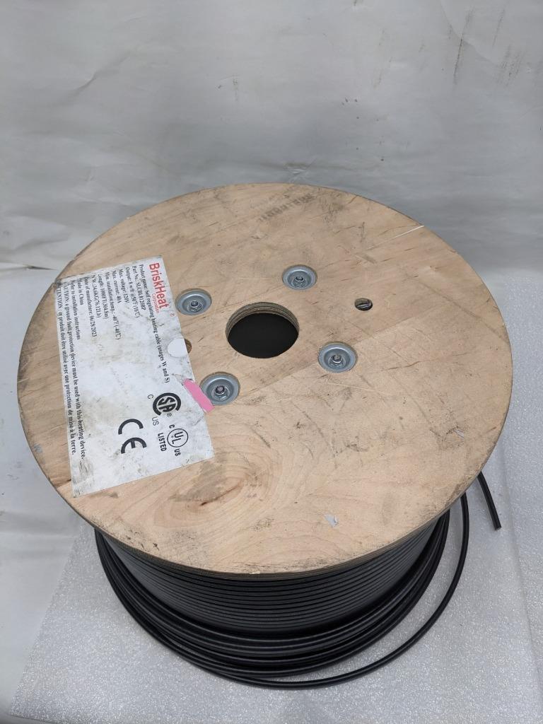 BRISKHEAT SLCBL8120BP SELF-REGULATING HEATING CABLE 8W 120V 1000FT NEW B2