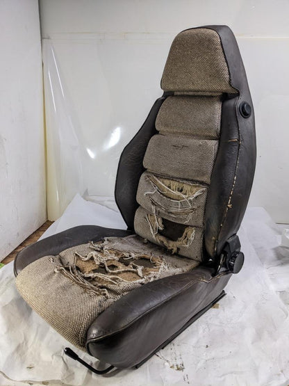 PORSCHE 1981 998 BROWN RECLINING MANUAL SEAT FOR PORSCHE (LEFT) USED B2