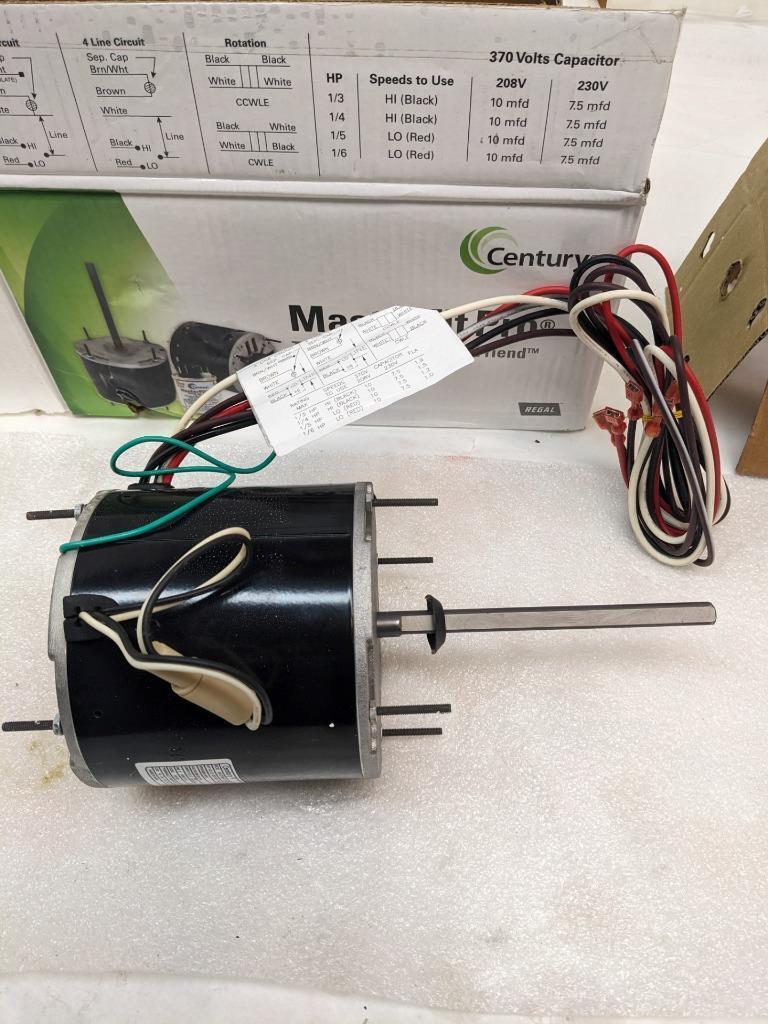 CENTURY FE6001F MASTERFIT PRO CONDENSER FAN MOTOR WITH CAPACITOR NEW R30