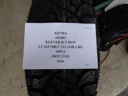 2 KENDA KLEVER R/T BSW LT 265 70 17 121/118R LRE 10PLY TIRES 601003 BQ4