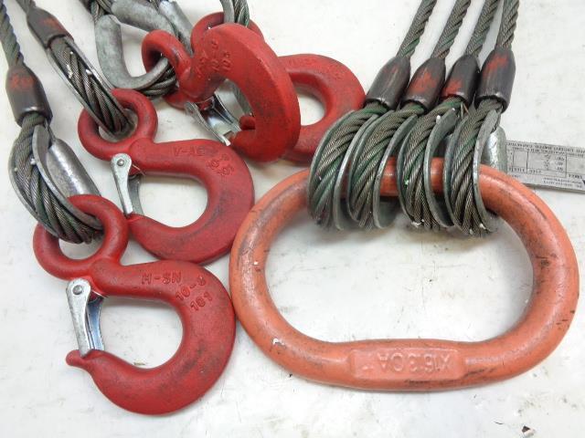NEW USSLING 1/2" DIAM. 100" STEEL CABLE W/ HOOKS SR