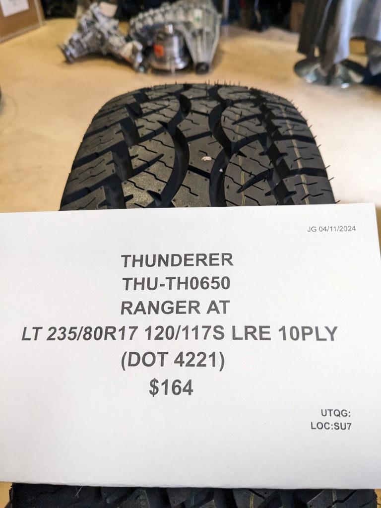 THUNDERER RANGER AT LT 235 80 17 120/117S LRE 10PLY TIRE TH0650 CQ2