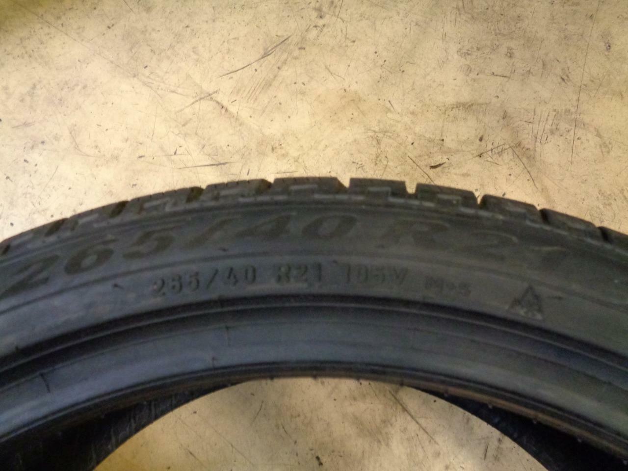 1 USED TIRE PIRELLI SCORPION WINTER *MO1 MERCEDES 265 40 21 105V SL 3148100