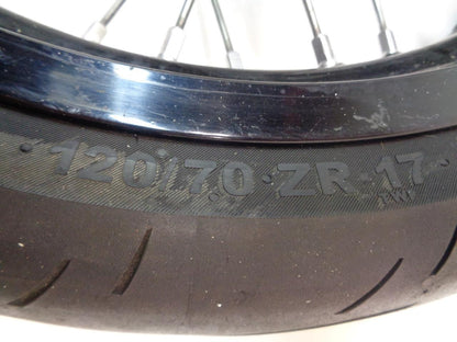 USED EXCEL TAKASAGO 17X3.5 WHEEL CONTINENTAL CONTISPORT ATTACK 2 120/70ZR17 SR