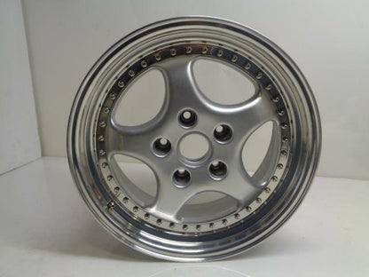 RH 3.6 Turbo Front 18X8.5 5X130 ET47 3PC SILVER WHEEL PORSCHE STYLE WHEEL NEW