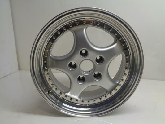 RH 3.6 Turbo Front 18X8.5 5X130 ET47 3PC SILVER WHEEL PORSCHE STYLE WHEEL NEW