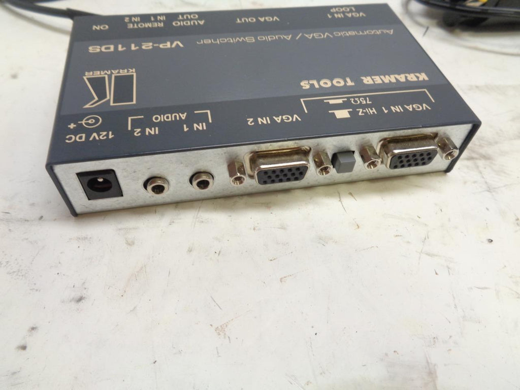 NEW KRAMER TOOLS VP-211DS AUTOMATIC VGA/AUDIO SWITCHER W/ POWER ADAPTER R17