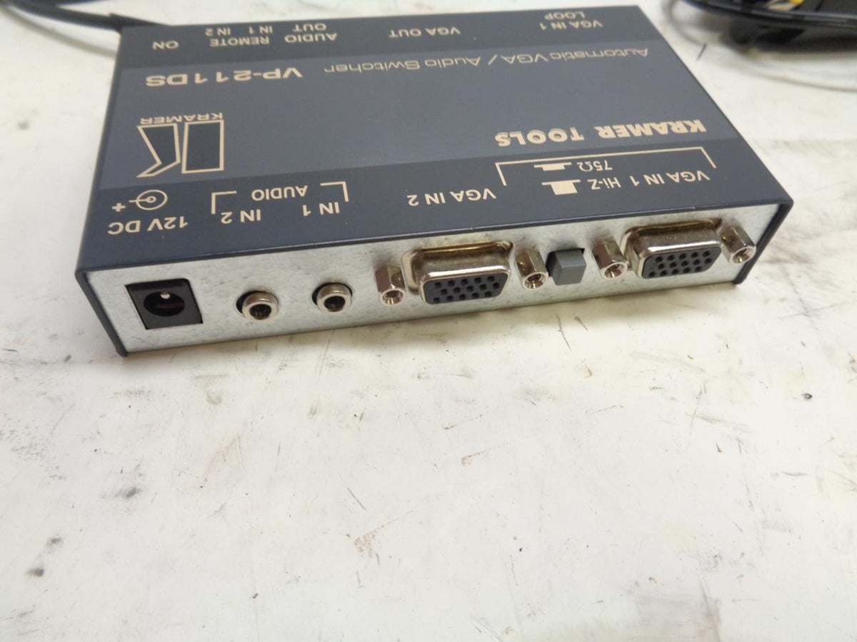 NEW KRAMER TOOLS VP-211DS AUTOMATIC VGA/AUDIO SWITCHER W/ POWER ADAPTER R17