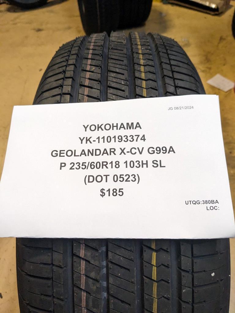 2 YOKOHAMA GEOLANDEX-CV G998 P 235 60 18 103H SL TIRES 10193374 CQ3