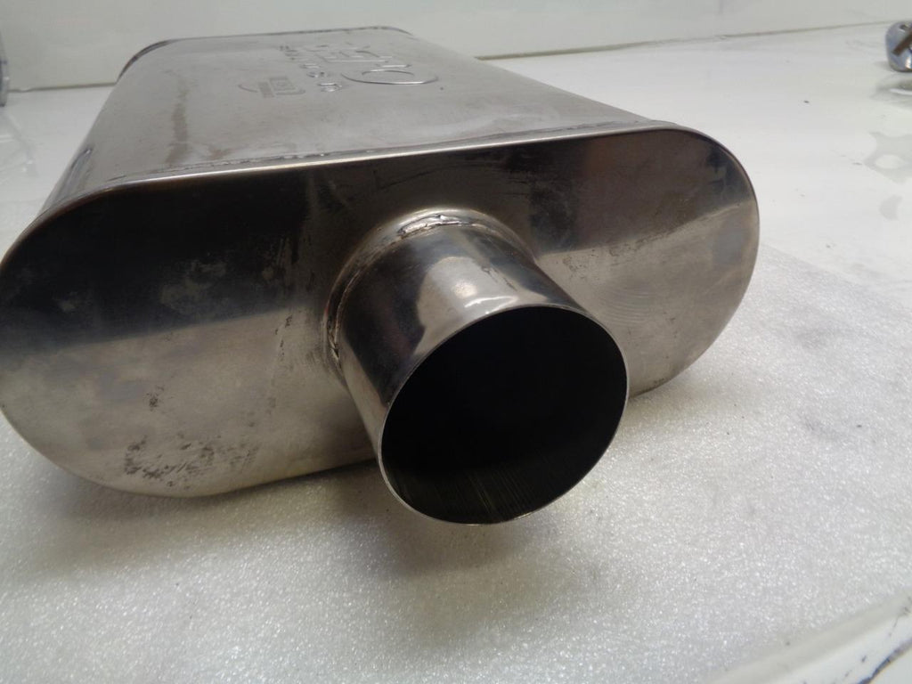 AERO EXHAUST STAINLESS STEEL 3" - 2.5" OFFSET CENTER MUFFLER OVERALL LENGTH 24"