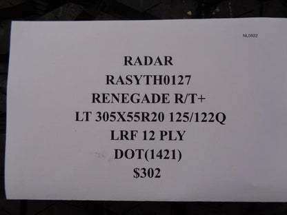 RADAR RENEGADE R/T+ LT 305 55 20 125/122Q LRF12PLY RASYTH0127 SU16