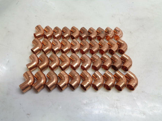 1 NEW 40 PACK MUELLER/NIBCO 1/2" WROT COPPER 90 DEGREE ELBOW CxC R10TC