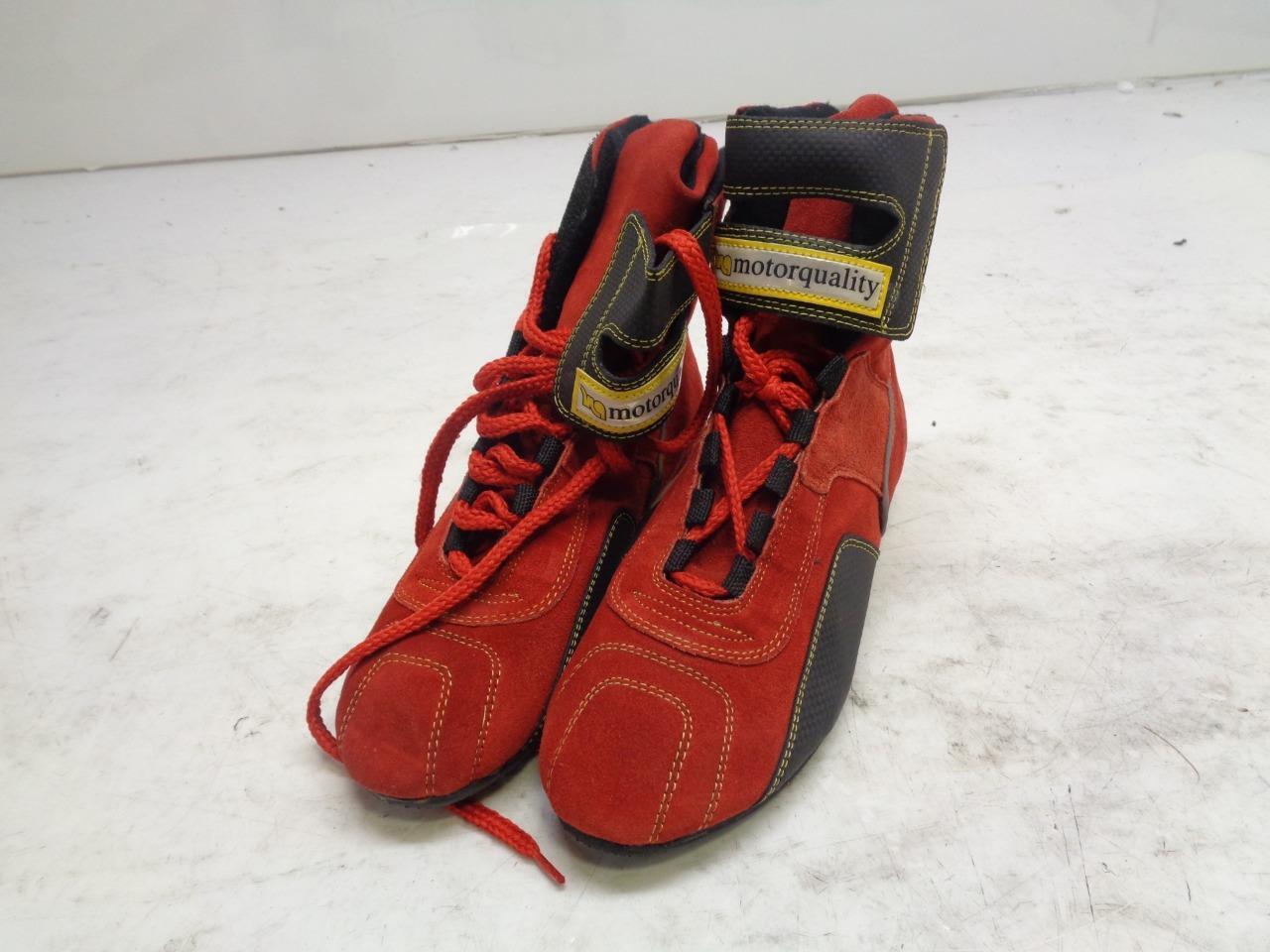 PAIR NEW MOTOR QUALITY RACING SHOES RED SIZE 10.5-11(45) SR