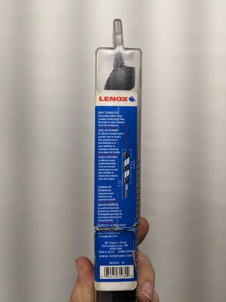 LENOX 31034 7-1/2" X 7/8" SHIP AUGER BIT NEW R22T5