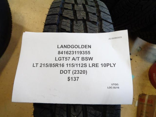 LANDGOLDEN LGT57 A/T BSW LT 215 85 16 115/112S LRE 10PLY TIRE 841623119355 BQ3