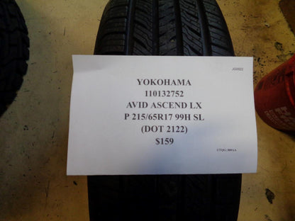 YOKOHAMA AVID ASCEND LX P 215 65 17 99H SL TIRE 110132825 AQ4