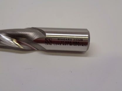 NIAGARA CUTTER HSS ENDMILL S203 2 FLUTE RH SQUARE UNC 1X1X4X6-1/2 23326 EMCBS