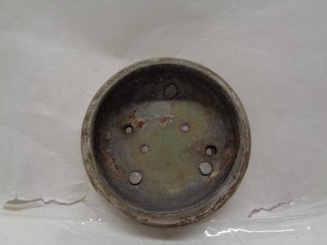 PORSCHE CENTER CAP METAL FLAT FACE W/ ENGRAVED CREST USED GENUINE R23