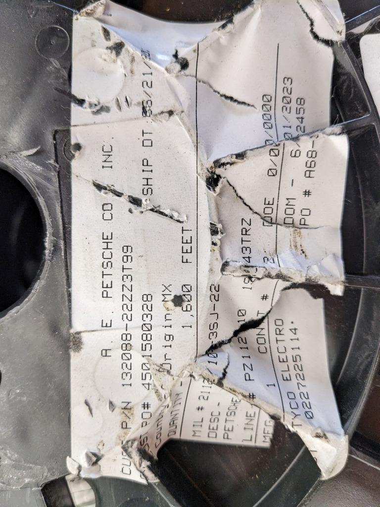 TE Connectivity RAYCHEM CXA-0078-20-3-9CS2405 MULTI CON WIRE SPOOL 1600FT NEW H2