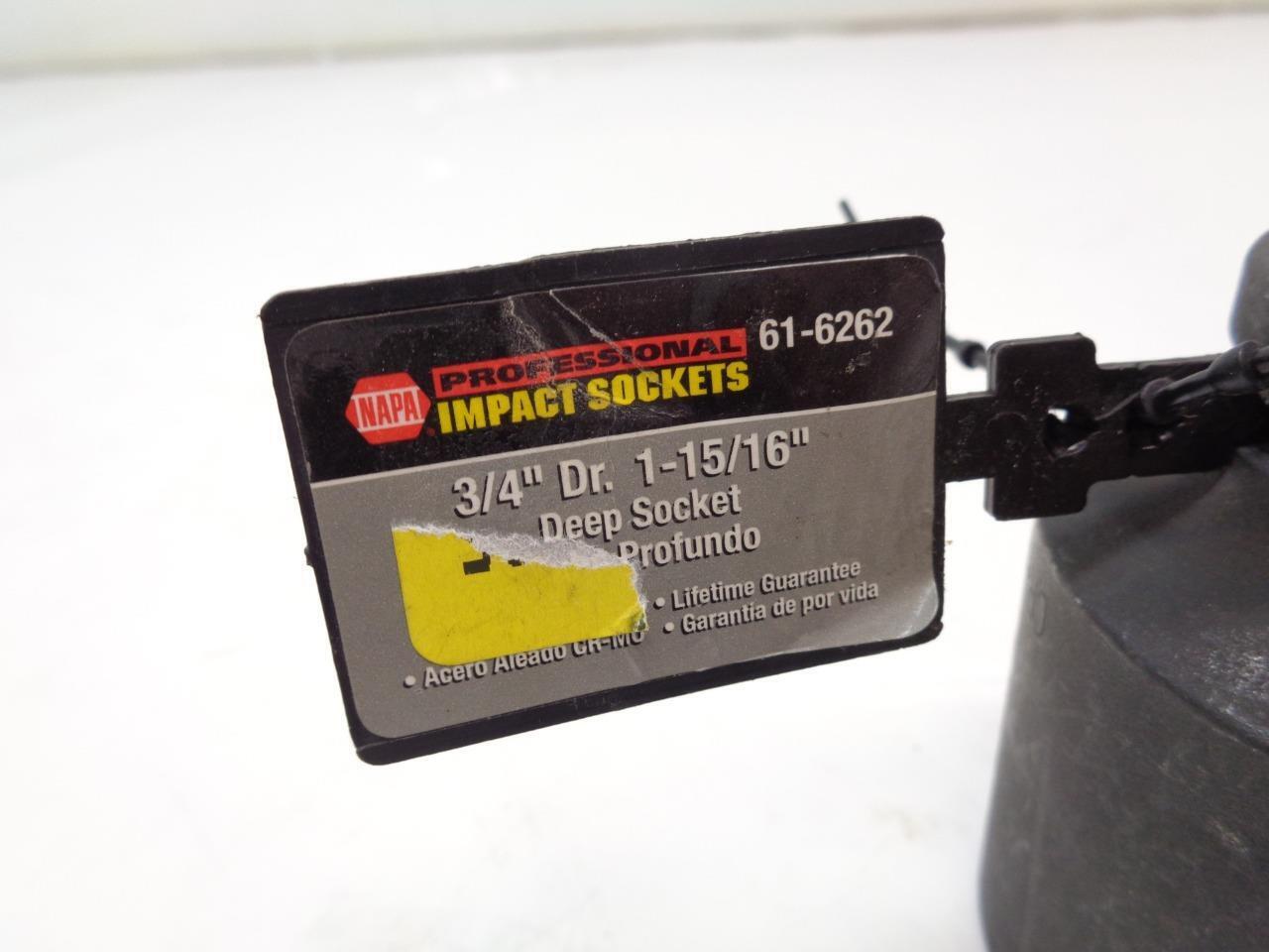 NEW NAPA PROFESSIONAL TOOLS 61-6262 1-15/16" IMPACT SOCKET R22