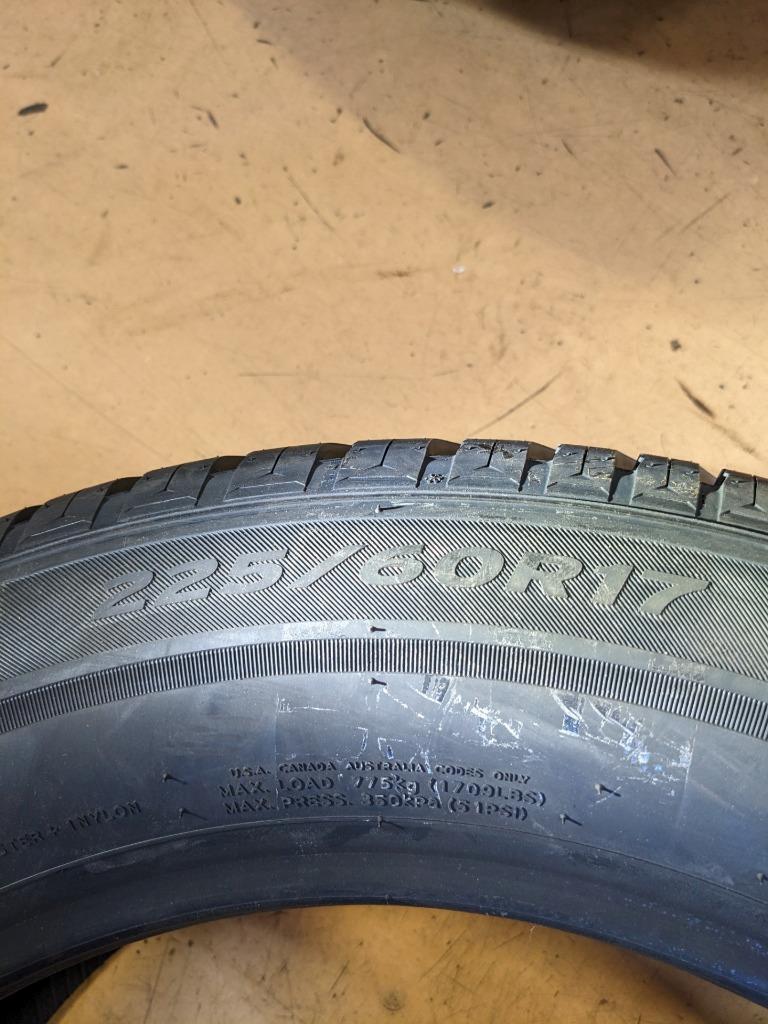 2 HANKOOK KINERGY 4S2 X (H750A) P 225 60 17 99H SL TIRES 1025469 CQ1