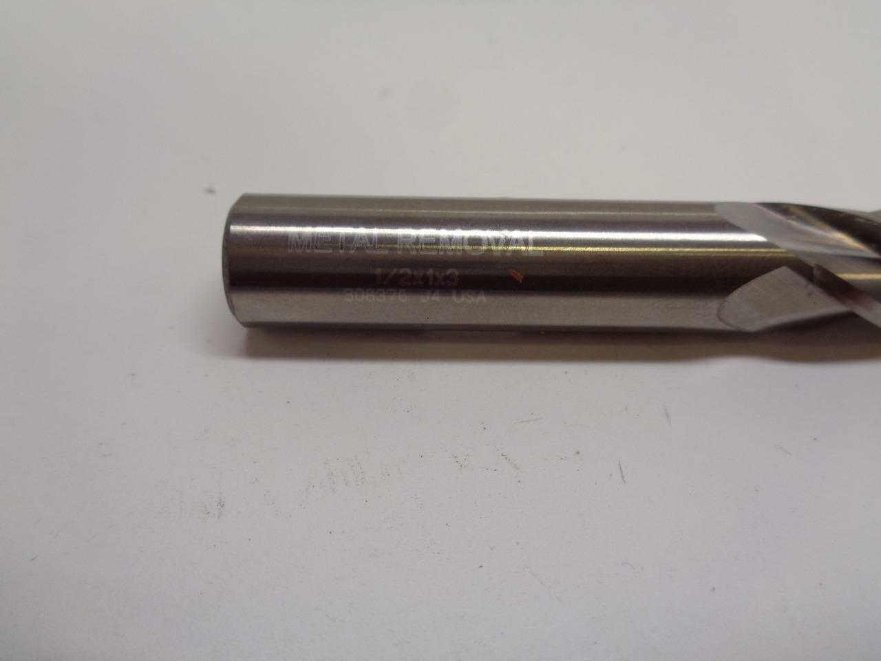 NEW METAL REMOVAL 4 FLUTE CARBIDE END MILL 1/2 X 1 X 3 308376 J4 USA EMCBS