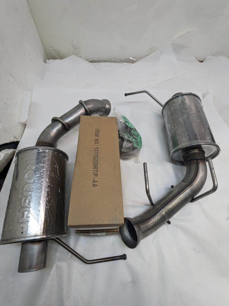 ROUSH CAT-BACK EXHAUST SYSTEM MUSTANG MUFFLER TIPS 13135230-AA NEW B2
