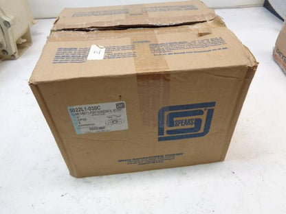 NEW SPEARS PLASTIC 3" T PIPE FITTING 5022L1-030C HORIZONTAL SOCKET R32