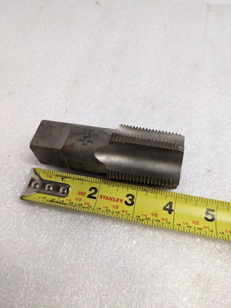 HANSON 1-1/4 11-1/2 NPT TAPER PIPE TAP 1-31/64 DRILL NEW R22T5